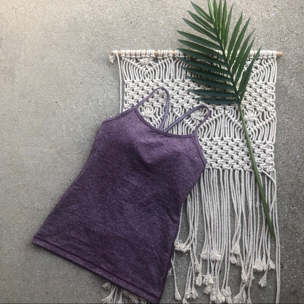 🍋Lululemon Tank Top Size 4 Power Y Heathered Plum